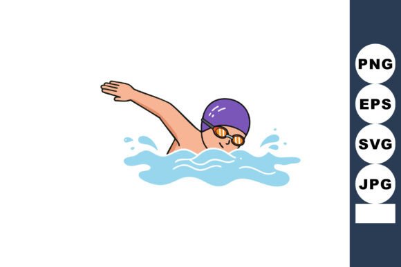 Dive Into Dynamic Design with This Swimmer Illustration