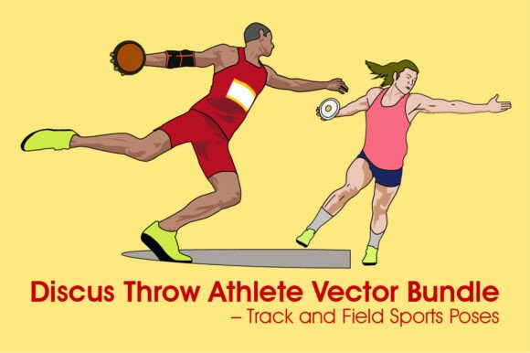 Dynamic Motion: The Discus Throw Athlete Vector Bundle