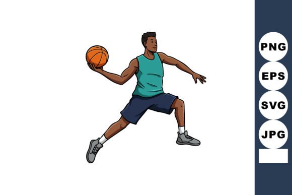 Dynamic Motion: Using the Male Basketball Player Jumping Graphic