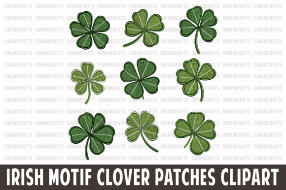 Irish Motif Clover Patches Clipart PNG: Your Creative Toolkit