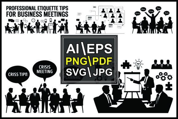 Silhouette Business Meeting Bundle: Visualize Professional Strategy