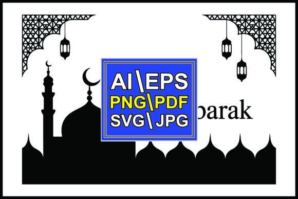 Silhouette Eid Mubarak Greeting Mosque: A Designer's Essential Asset