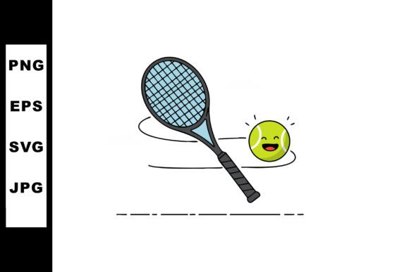 Tennis Racket with Smiling Yellow Tennis: Injecting Joy into Your Designs