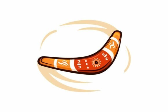 Traditional Boomerang Illustration: A Cultural Asset in Motion