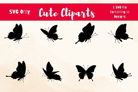 Unleashing Creativity with Butterfly Silhouette Set Multiple Poses