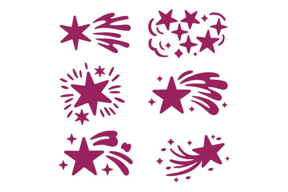 Unlock Cosmic Magic with Shooting Star Silhouette Vectors